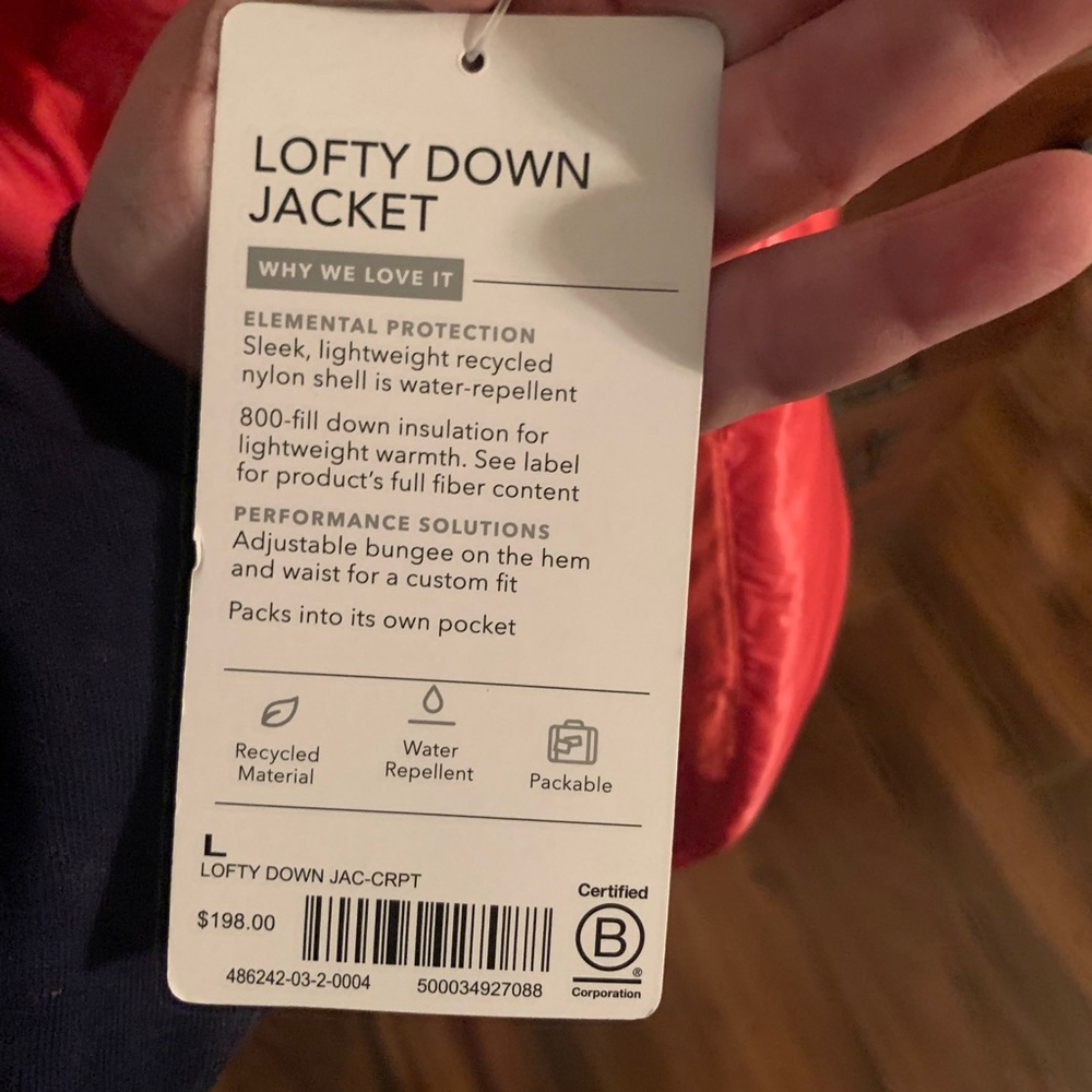 Athleta Lofty Down Jacket Size Large - image 2